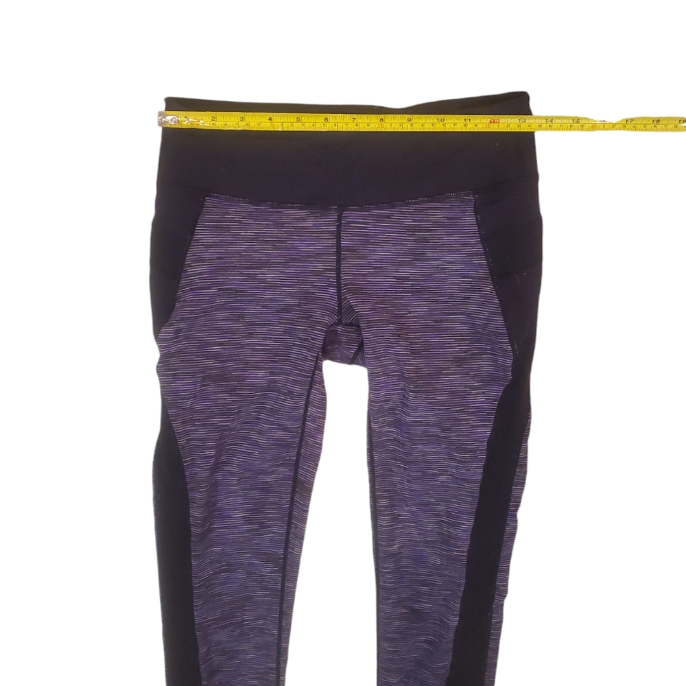 Athleta Women's Purple Black Crop Workout Leggings Size Small - Picture 3 of 7